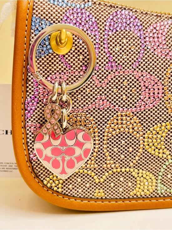 Coach Accessories - NWOT RARE Coach Y2K Cancer Awareness Heart Photo Keychain/ Bag Charm